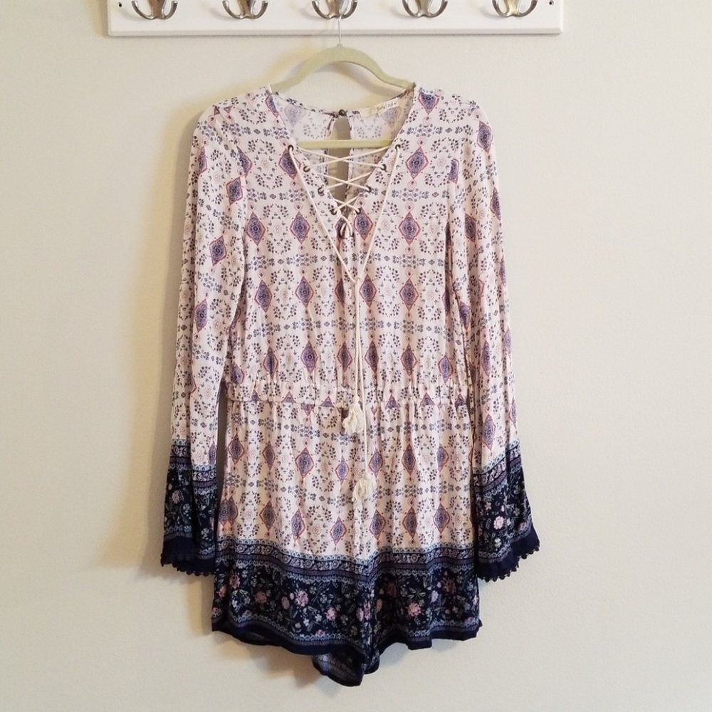 Rewind- Adorable Long Sleeve Romper!